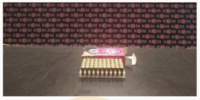 Kargo kolisinde 50 tabanca fişeği ele geçirildi