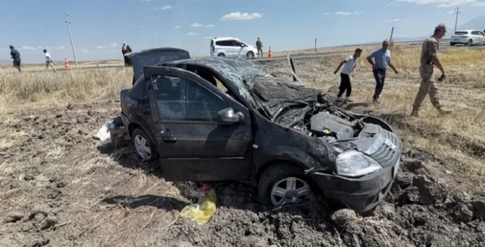 Malazgirt'te feci kaza: Takla atan otomobilin sürücüsü öldü
