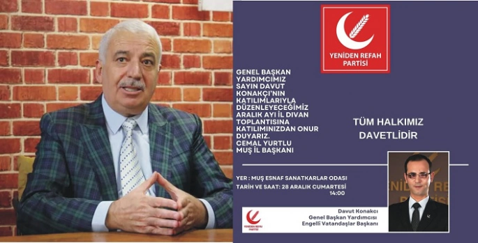 YRP Muş’ta Divan Kurulu toplantısı yapacak