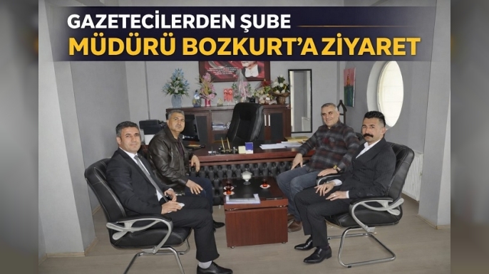 Gazetecilerden Şube Müdürü Şakir Bozkurt’a Hayırlı Olsun Ziyareti
