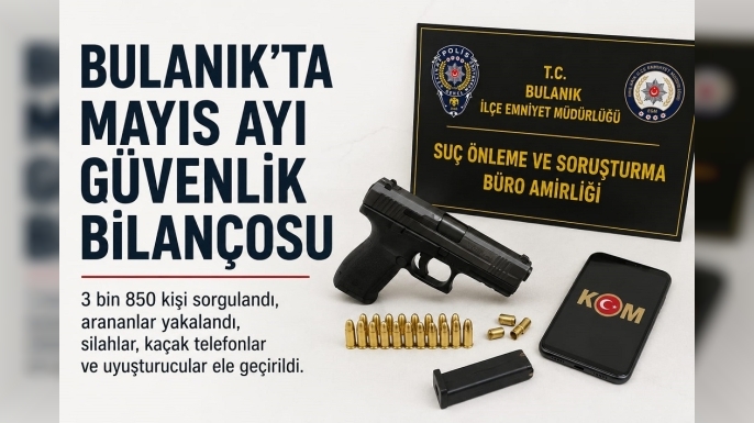 Bulanık’ta Bir Ayda Neler Oldu? Emniyet Müdürlüğü Mayıs Bilançosunu Paylaştı