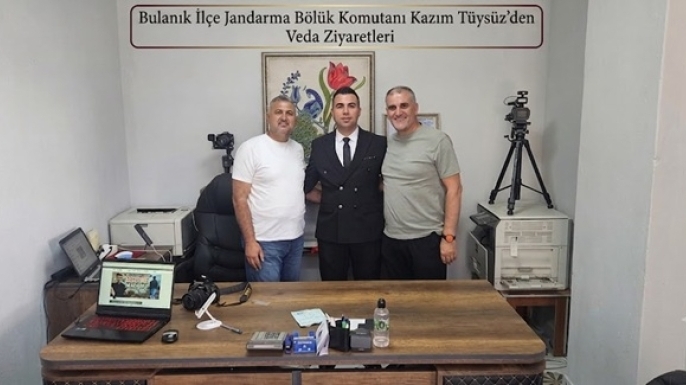 Bulanık İlçe Jandarma Bölük Komutanı Kazım Tüysüz’den Veda Ziyaretleri
