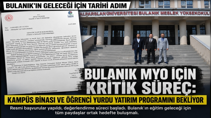 Bulanık MYO İçin Kritik Süreç: Kampüs Binası ve Öğrenci Yurdu Yatırım Programını Bekliyor