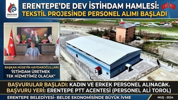Erentepe’de Dev İstihdam Hamlesi: Tekstil Projesinde Personel Alımı Başladı