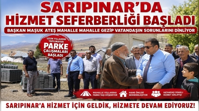 Sarıpınar'da Hizmet Seferberliği Başladı: Başkan Maşuk Ateş Mahalle Mahalle Gezip Vatandaşın Sorunlarını Dinliyor