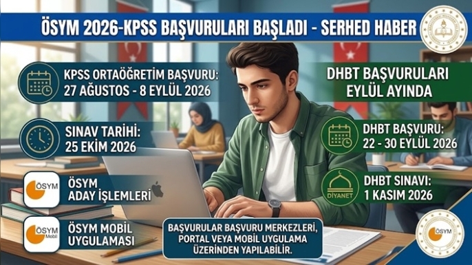 2026 KPSS Ortaöğretim başvuruları başladı: Son başvuru 8 Eylül