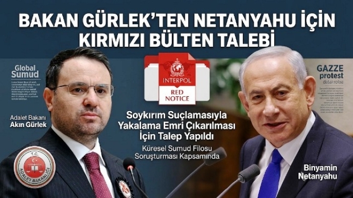 Bakan Gürlek’ten Netanyahu için kırmızı bülten talebi