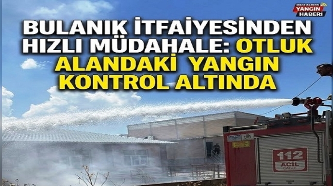 Bulanık İtfaiyesinden Hızlı Müdahale: Otlak Alandaki Yangın Kontrol Altında