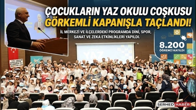Çocukların Yaz Okulu Coşkusu Görkemli Kapanışla Taçlandı