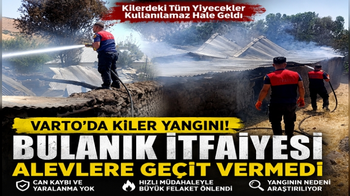 Varto'da Kiler Yangını: Bulanık Belediyesi İtfaiye Ekipleri Alevleri Kısa Sürede Kontrol Altına Aldı
