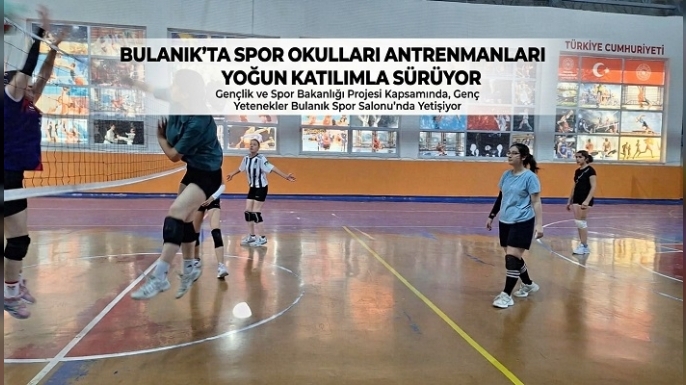 Bulanık’ta Spor Okulları Antrenmanları Yoğun Katılımla Sürüyor