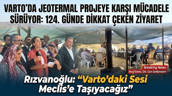 Varto’da Jeotermal Projeye Karşı Mücadele Sürüyor: 124. Günde Dikkat Çeken Ziyaret