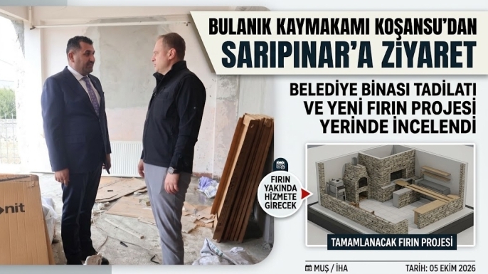 Bulanık Kaymakamı Koşansu, Sarıpınar Belediyesini ziyaret etti