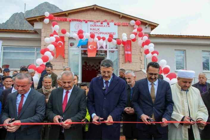 Durankaya'da dualar eşliğinde kütüphane açılışı