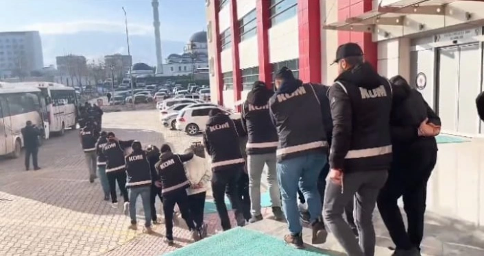 Malatyada organize suç örgütüne yönelik operasyonda 44 tutuklama