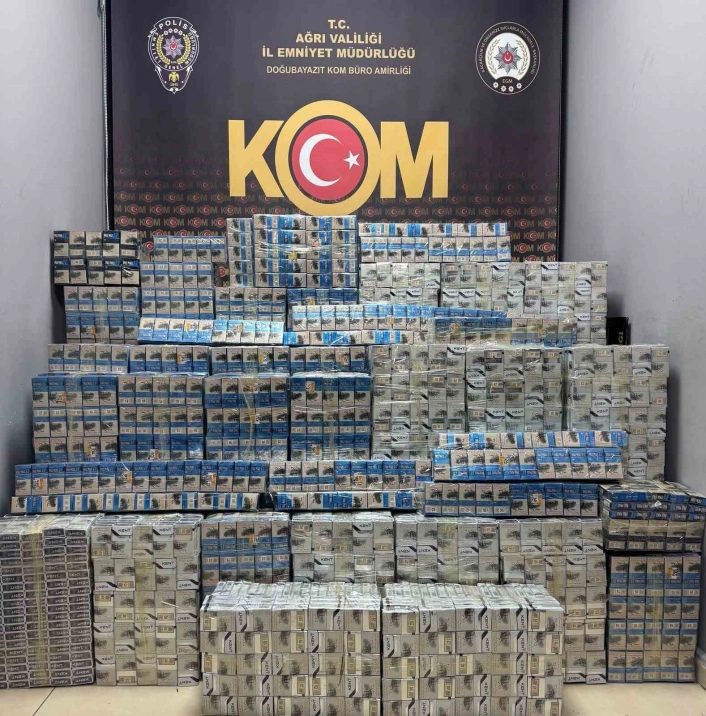 Ağrı'da 7 bin 950 paket kaçak sigara ele geçirildi