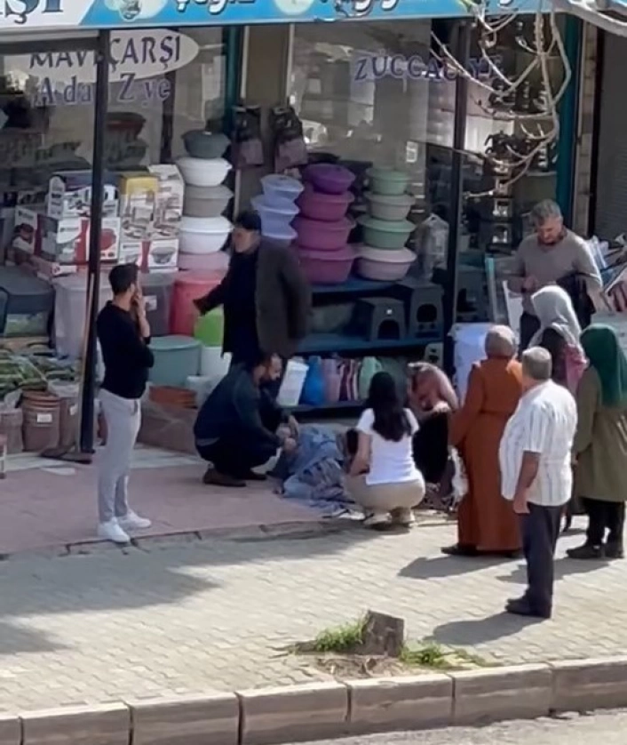 Cam silen kadın 1. kattan düşerek yaralandı