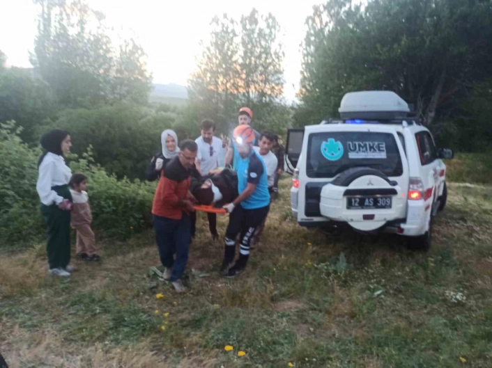 Bingöl'de otomobil uçuruma yuvarlandı: 2 yaralı