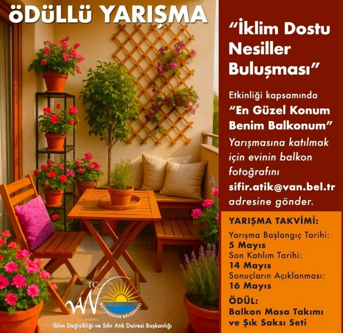 Van'ın en güzel balkonu seçiliyor