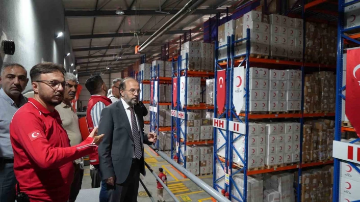 Binlerce ton gıda Gazze için hazır edildi