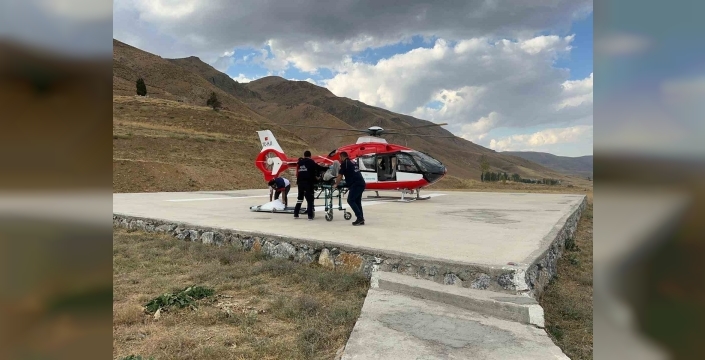 Serebrovasküler hasta ambulans helikopterle Van’a sevk edildi