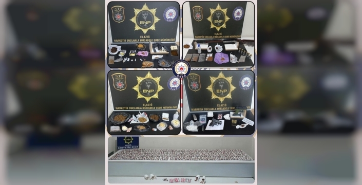 Elazığ’da uyuşturucuya geçit yok: 16 tutuklama