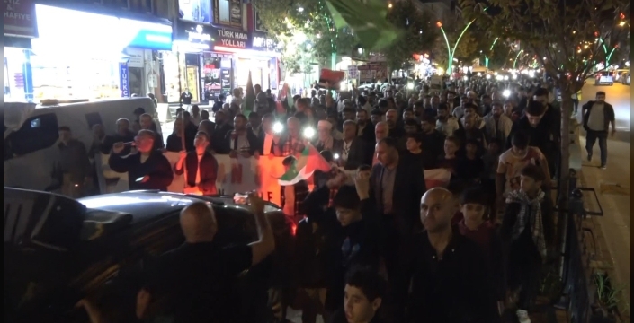 Muş’ta binlerce kişiden Gazze’ye destek gösterisi
