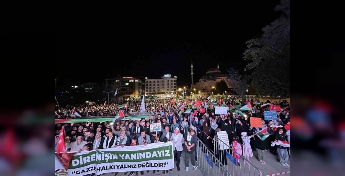 Van’da binlerce kişi Gazze için yürüdü