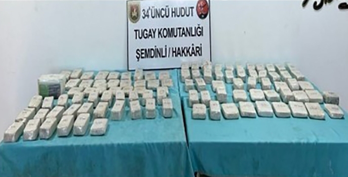 Van ve Hakkari’de 102 kilo 429 gram uyuşturucu ele geçirildi