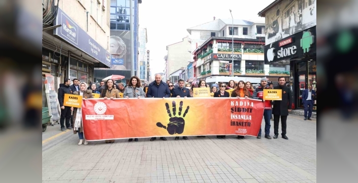 Ağrı’da kadına yönelik şiddete karşı farkındalık yürüyüşü