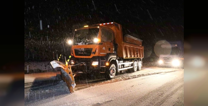 Erzincan’ın yüksek kesimlerinde kar yağışı etkili oldu