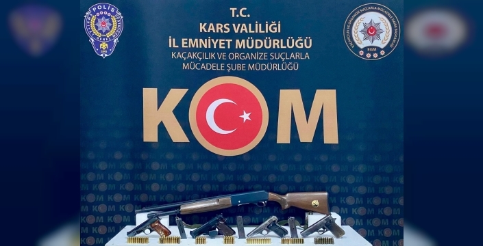 Kars Merkezli Dev Silah Operasyonu: 6 Tabanca, 5 Pompalı Tüfek Ele Geçirildi