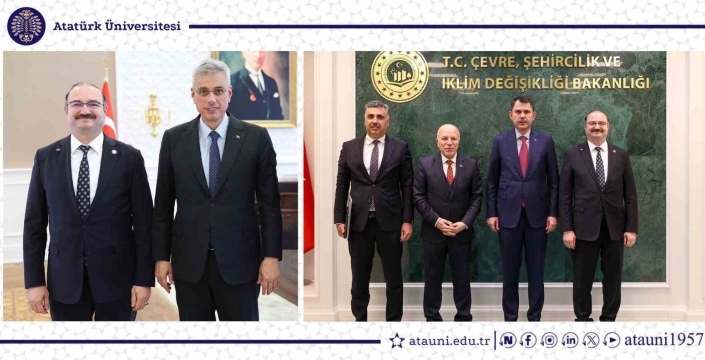 Rektör Hacımüftüoğlu, Bakan Memişoğlu ve Bakan Kurum’u ziyaret etti