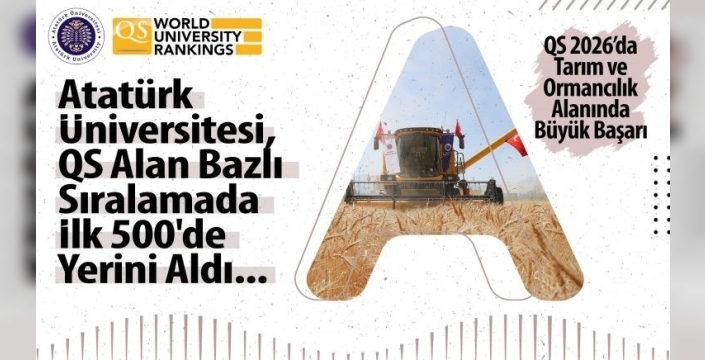 Atatürk Üniversitesi, QS alan bazlı sıralamada ilk 500’de yerini aldı