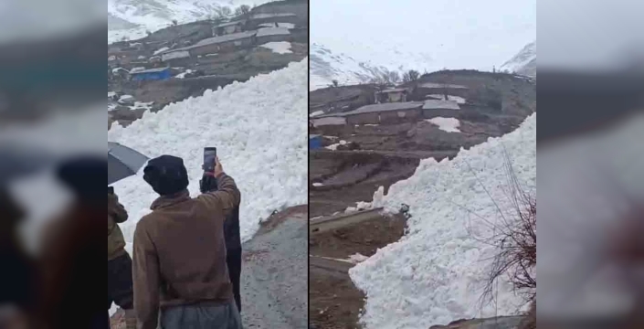 Hakkari’de çığ evleri teğet geçti