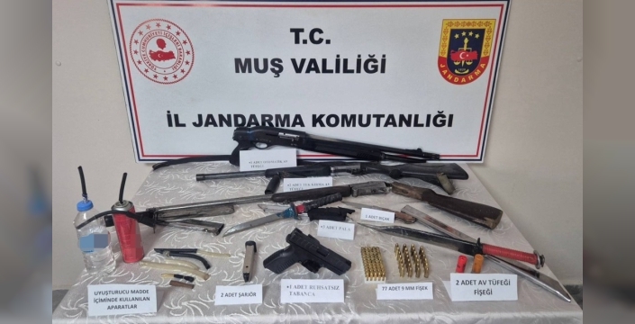 Muş’ta silah ve uyuşturucu operasyonu: 2 gözaltı