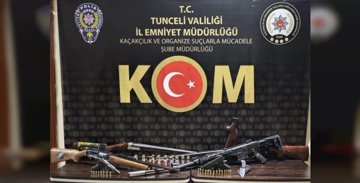 Tunceli’de ruhsatsız silah operasyonu: 6 şüpheli yakalandı