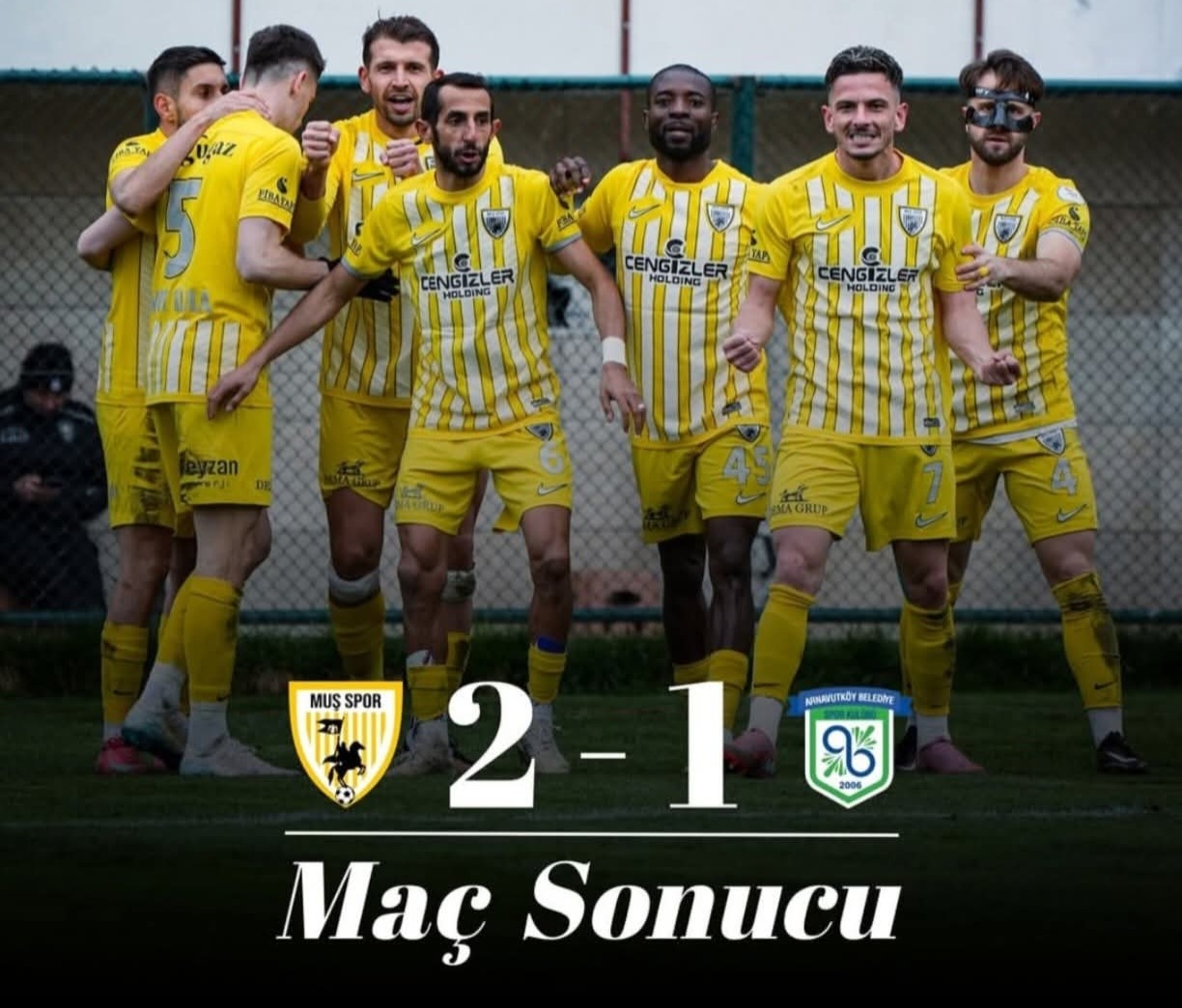 TFF 2. Lig: Muş Spor Kulübü: 2 - Arnavutköy Belediyespor: 1