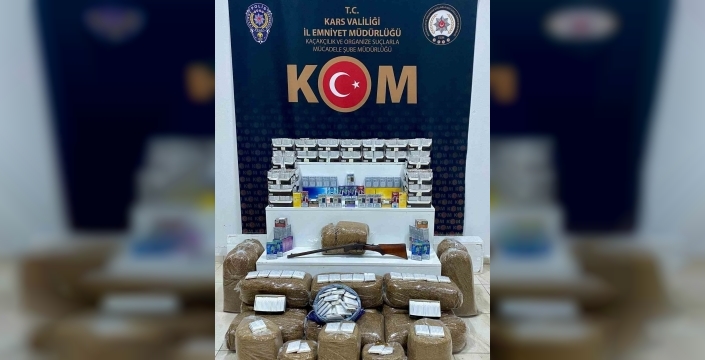 Kars’ta binlerce makaron ve kaçak sigara ele geçirildi