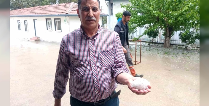 Malatya’da dolu yağışı etkili oldu