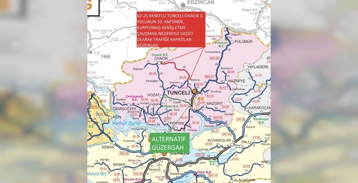 Tunceli-Ovacık yolunda kontrollü patlatma